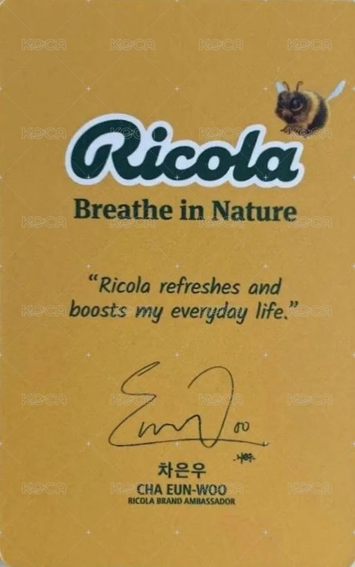 代言 代言卡 利口樂 背面