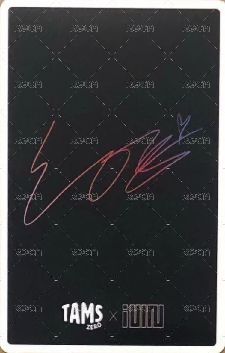 TAMS ZERO 代言卡  背面