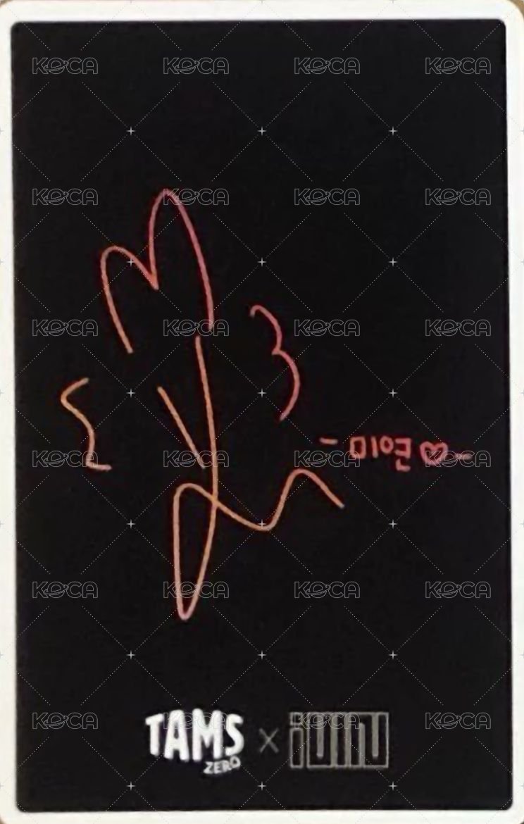 TAMS ZERO 代言卡  背面