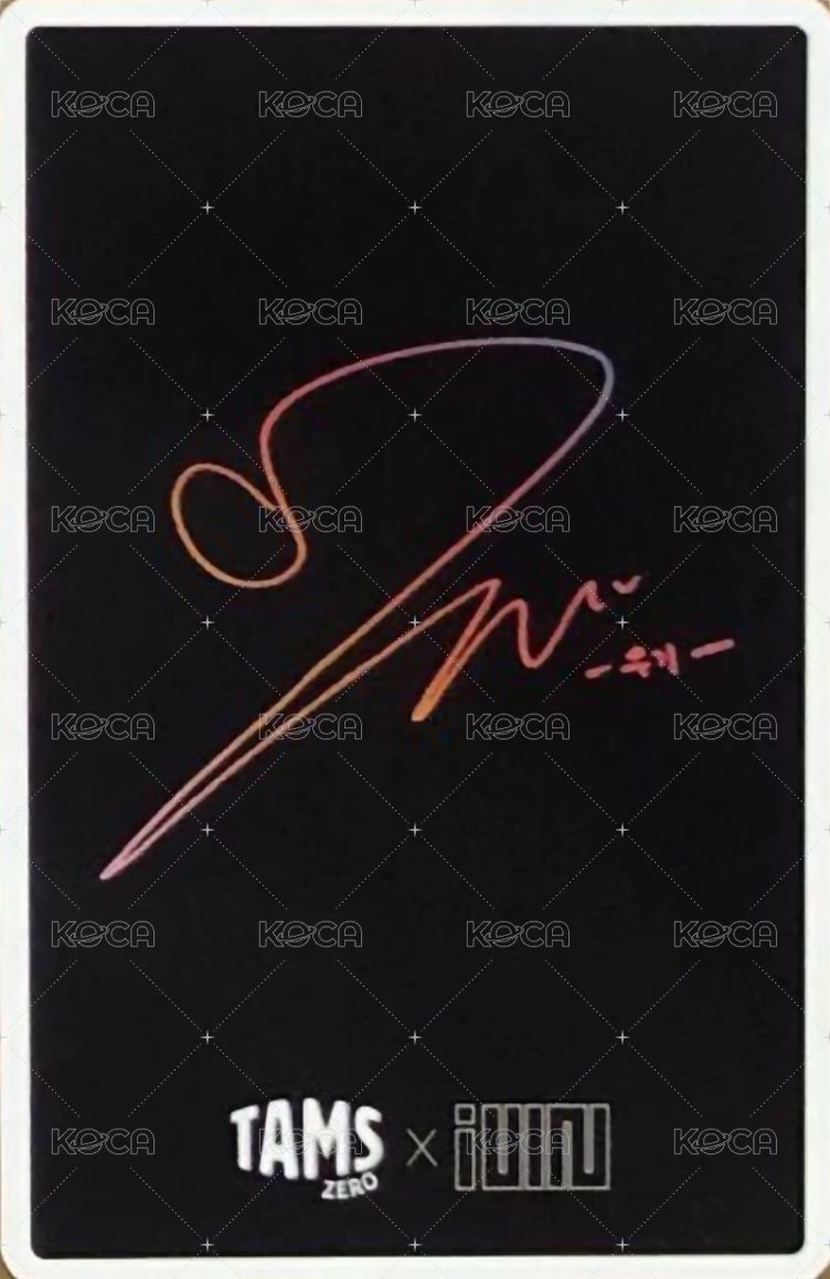 TAMS ZERO 代言卡  背面
