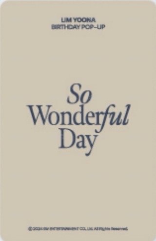 2024生日快閃 周邊卡 袋子卡A 背面