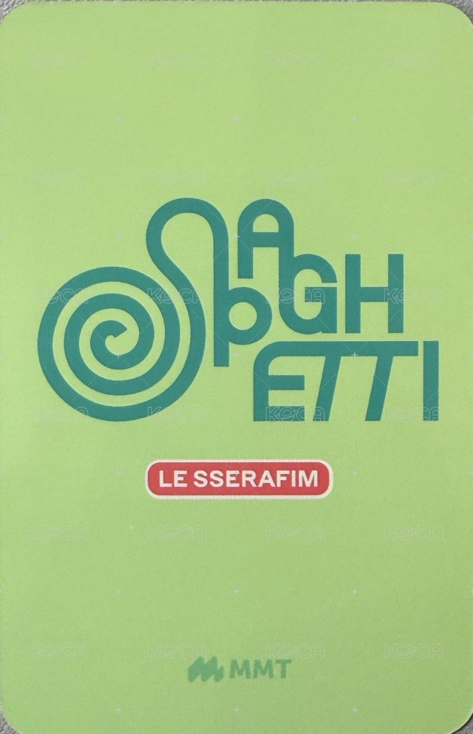 SPAGHETTI mmt 單封預售 特典卡  背面