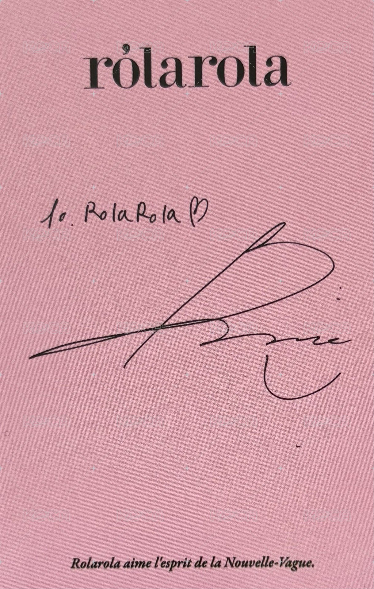 代言卡 rolarola 背面