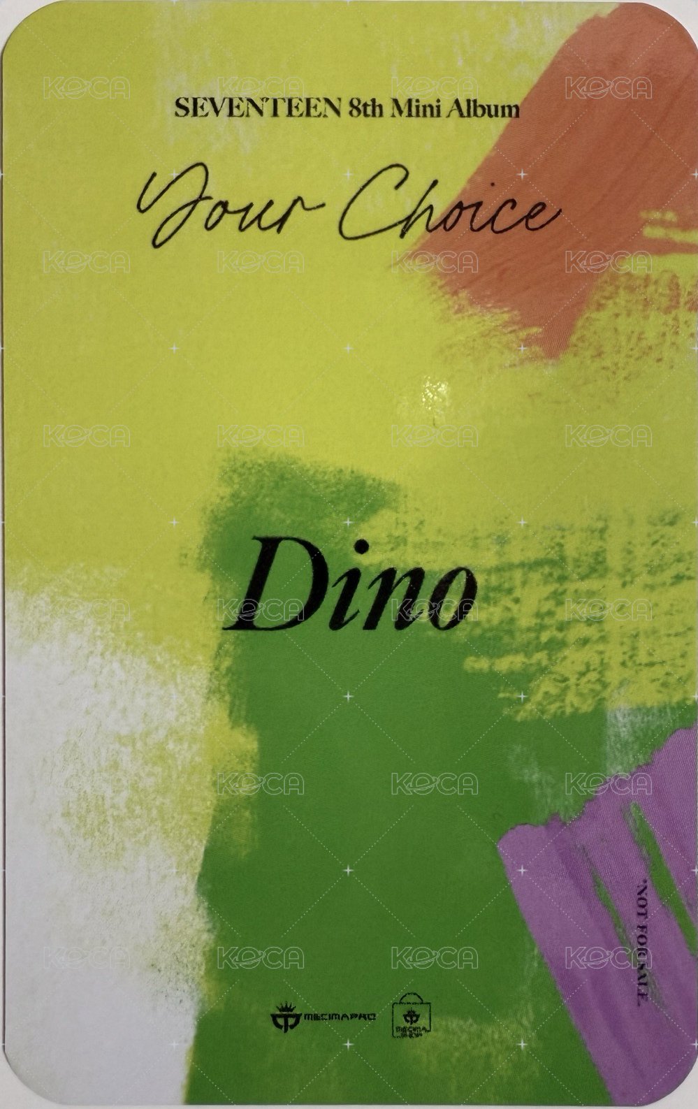 MINI8 Mecima 印尼 簽售卡  背面