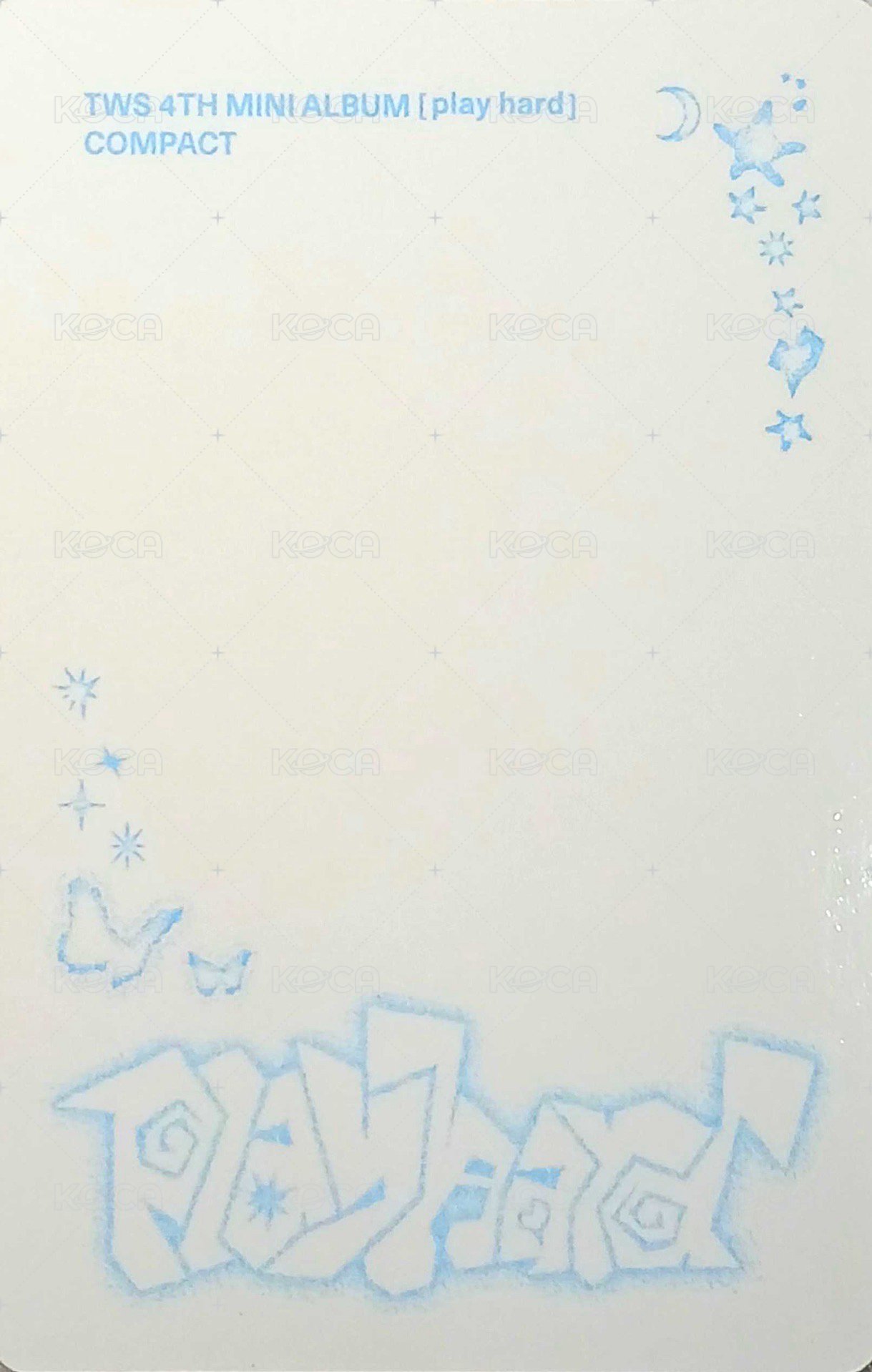 Play Hard 專輯卡 單封 背面