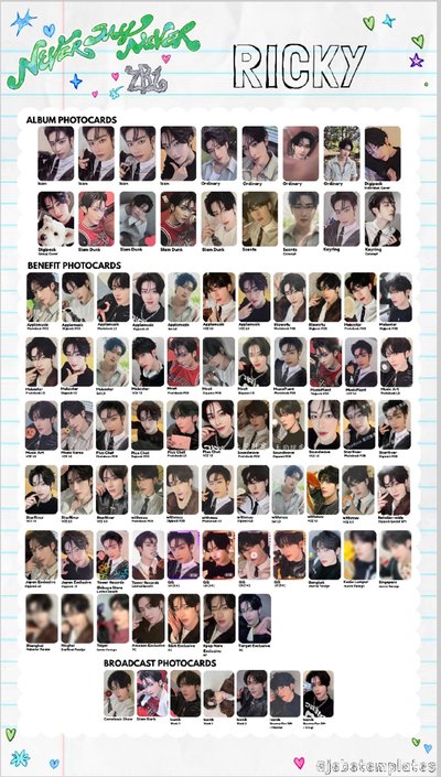 RICKY 正規一 入場卡