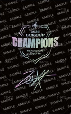 25HLE LCK CUP冠軍 周邊卡  背面