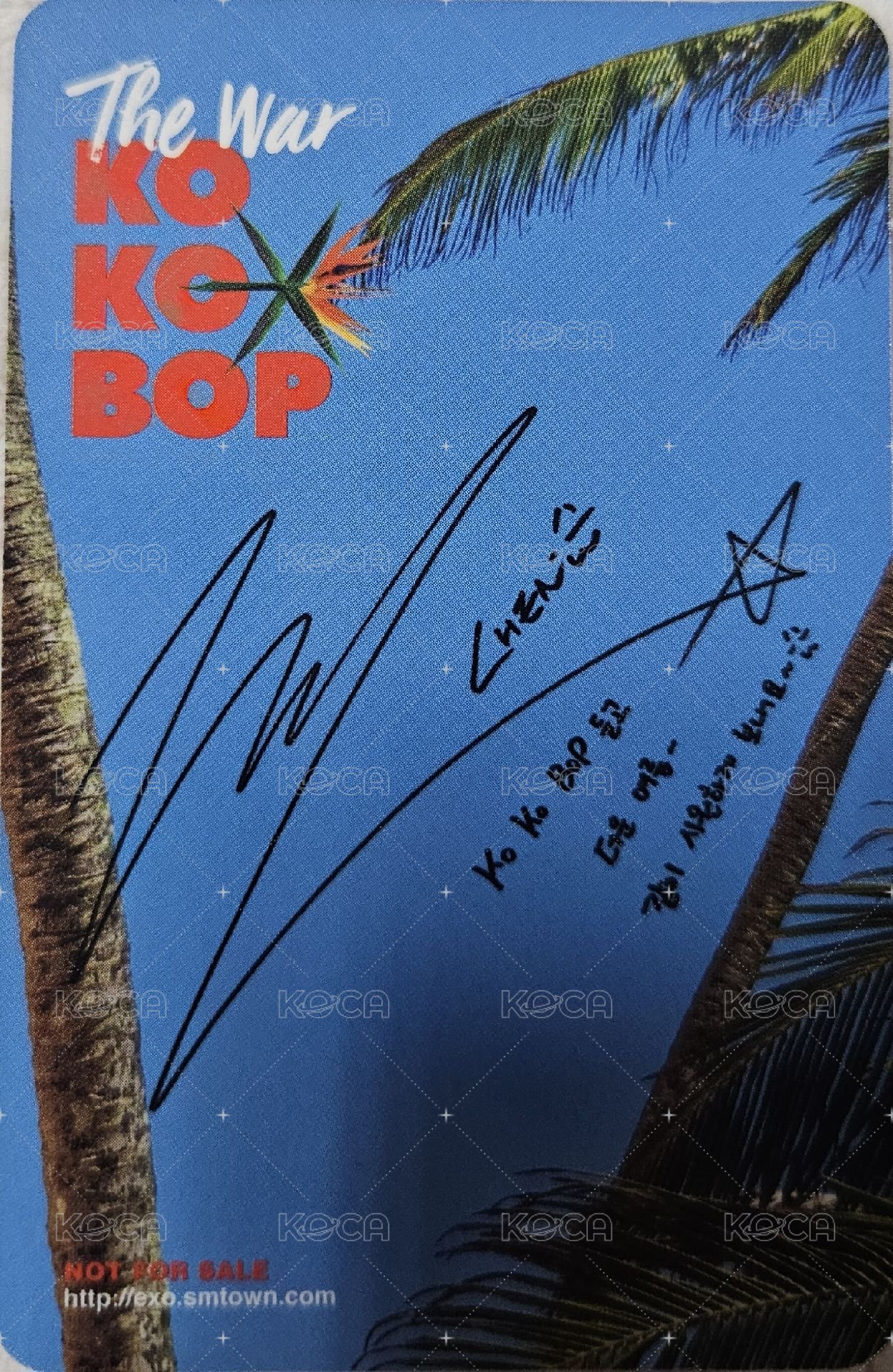 THE WAR 專輯卡  背面