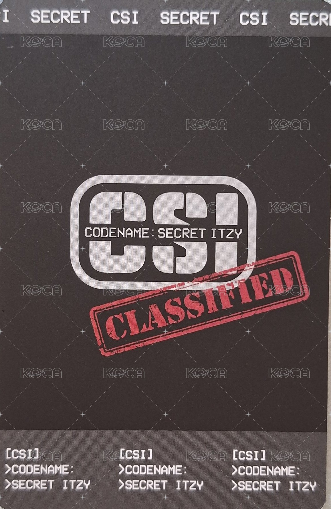 CSI 周邊卡 拍立得 背面