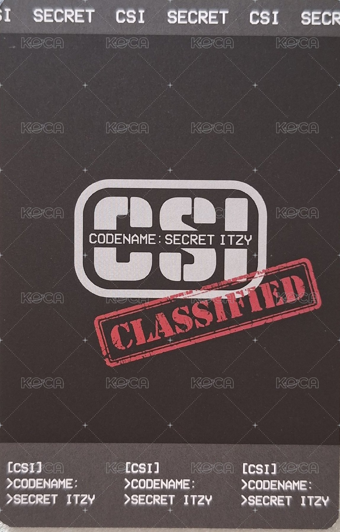 CSI 周邊卡 拍立得 背面