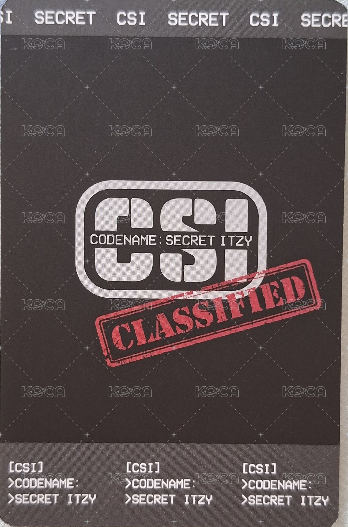 CSI 周邊卡 拍立得 背面