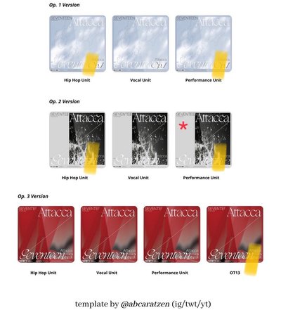 💎SVT 迷九op1-3空專&透卡，整圖不拆