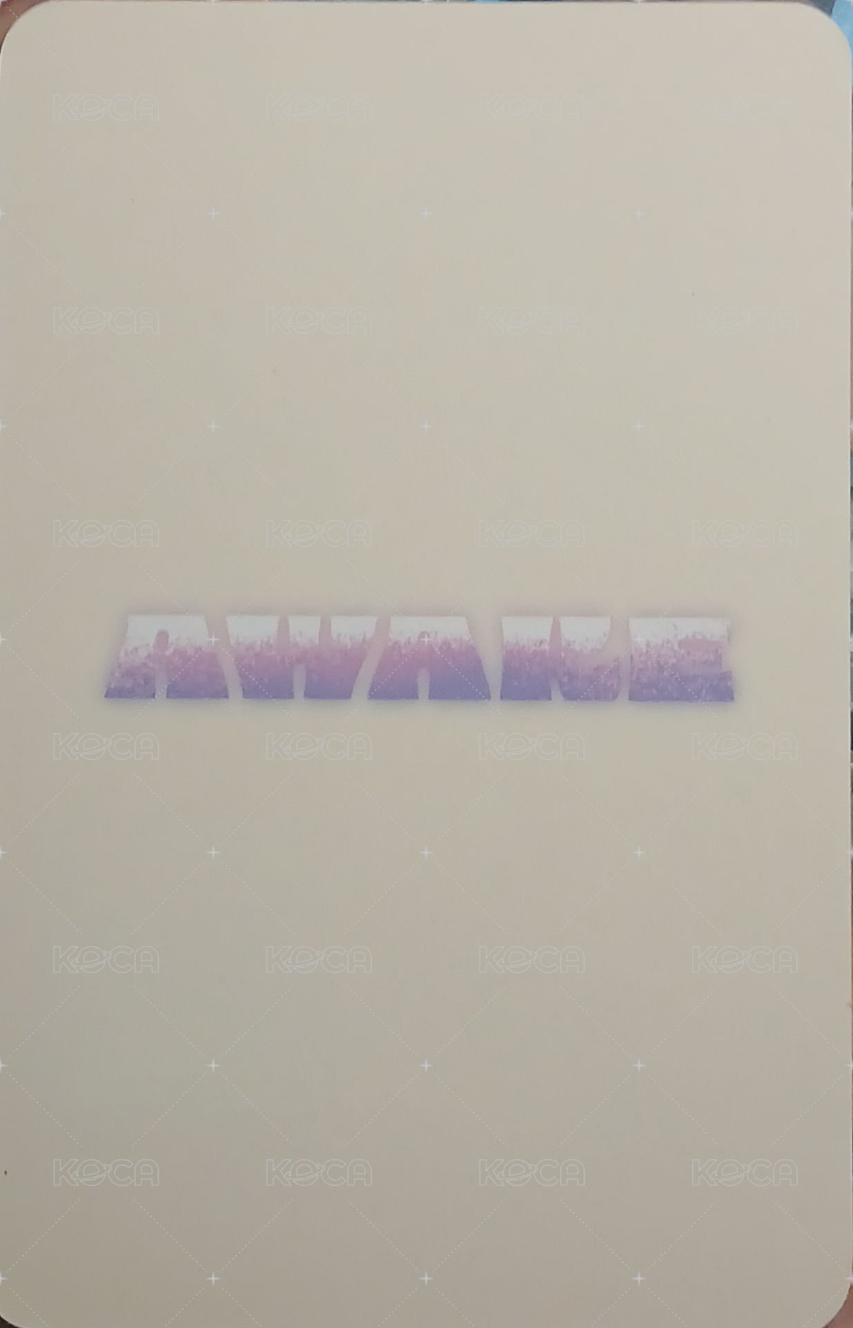 單曲一 k4 簽售卡  背面