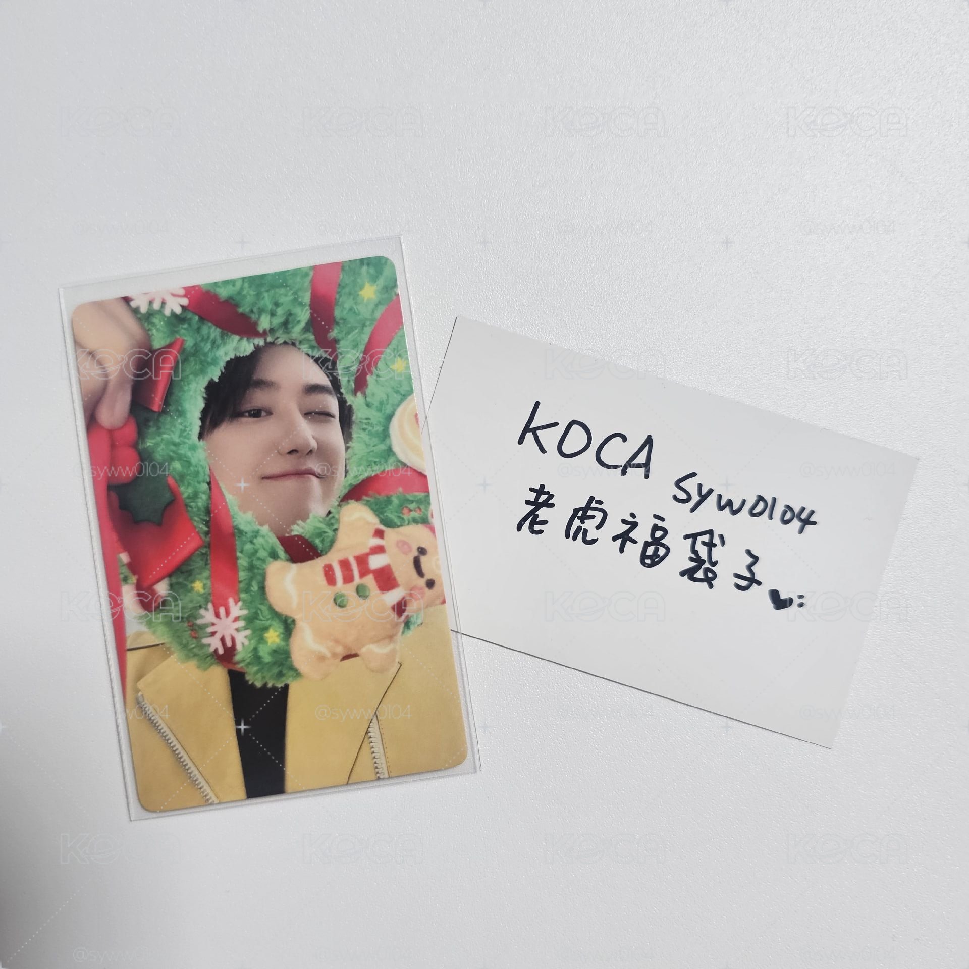 MINI9 yzy F 簽售卡 聖誕中文卡背