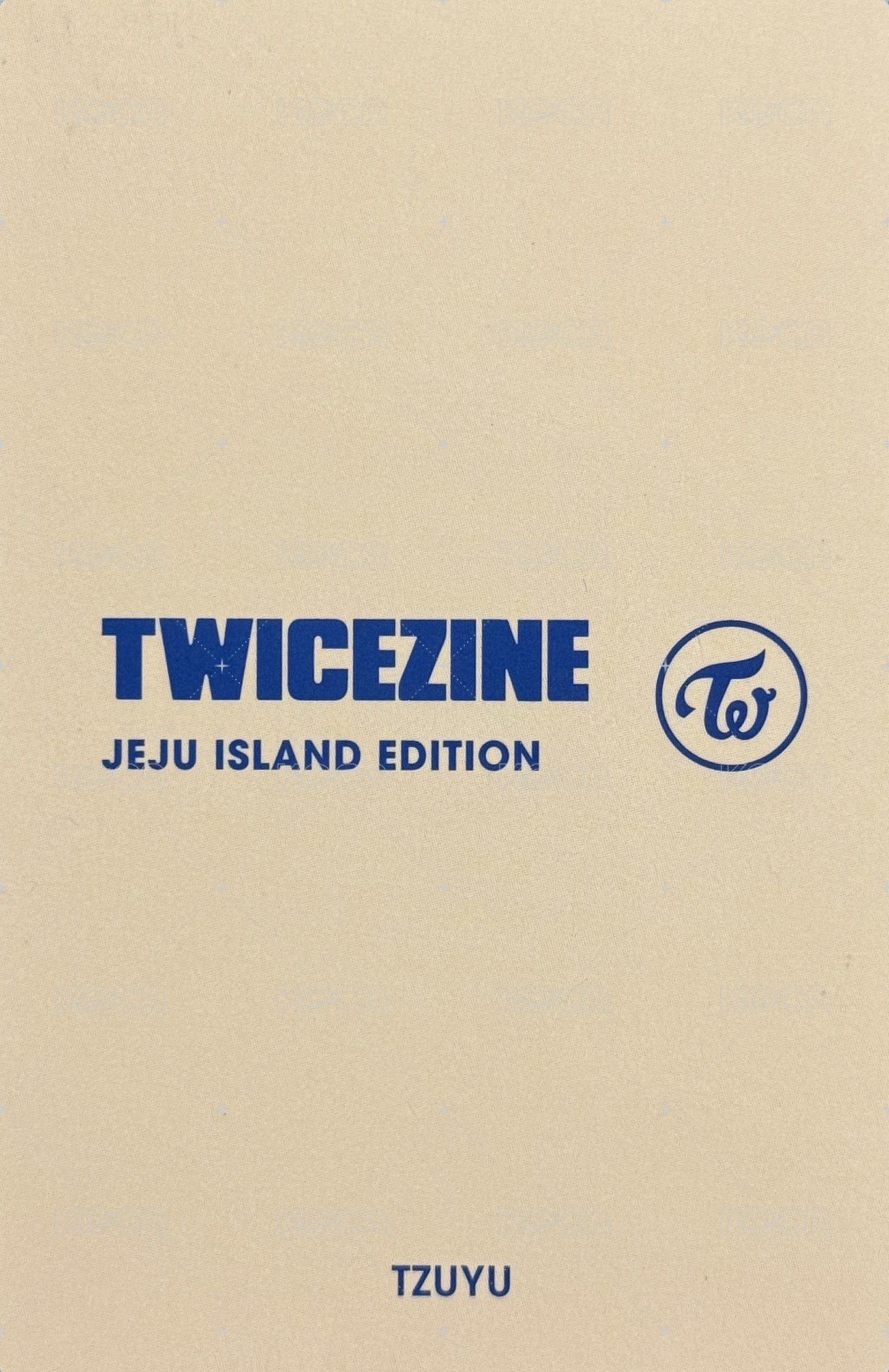 TWICEZINE 濟州島 雜誌卡 子瑜 背面