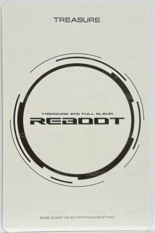 REBOOT 正規二專卡 專輯卡  背面