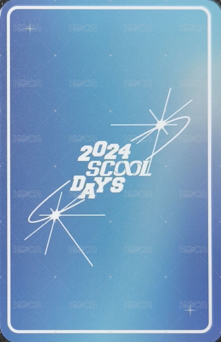 SCOOL 專輯卡 2024 SCOOL DAYS 紀念專輯 背面
