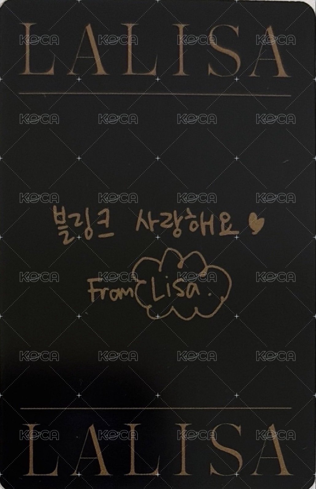 LALISA yg 首批限量金卡 專輯卡  背面