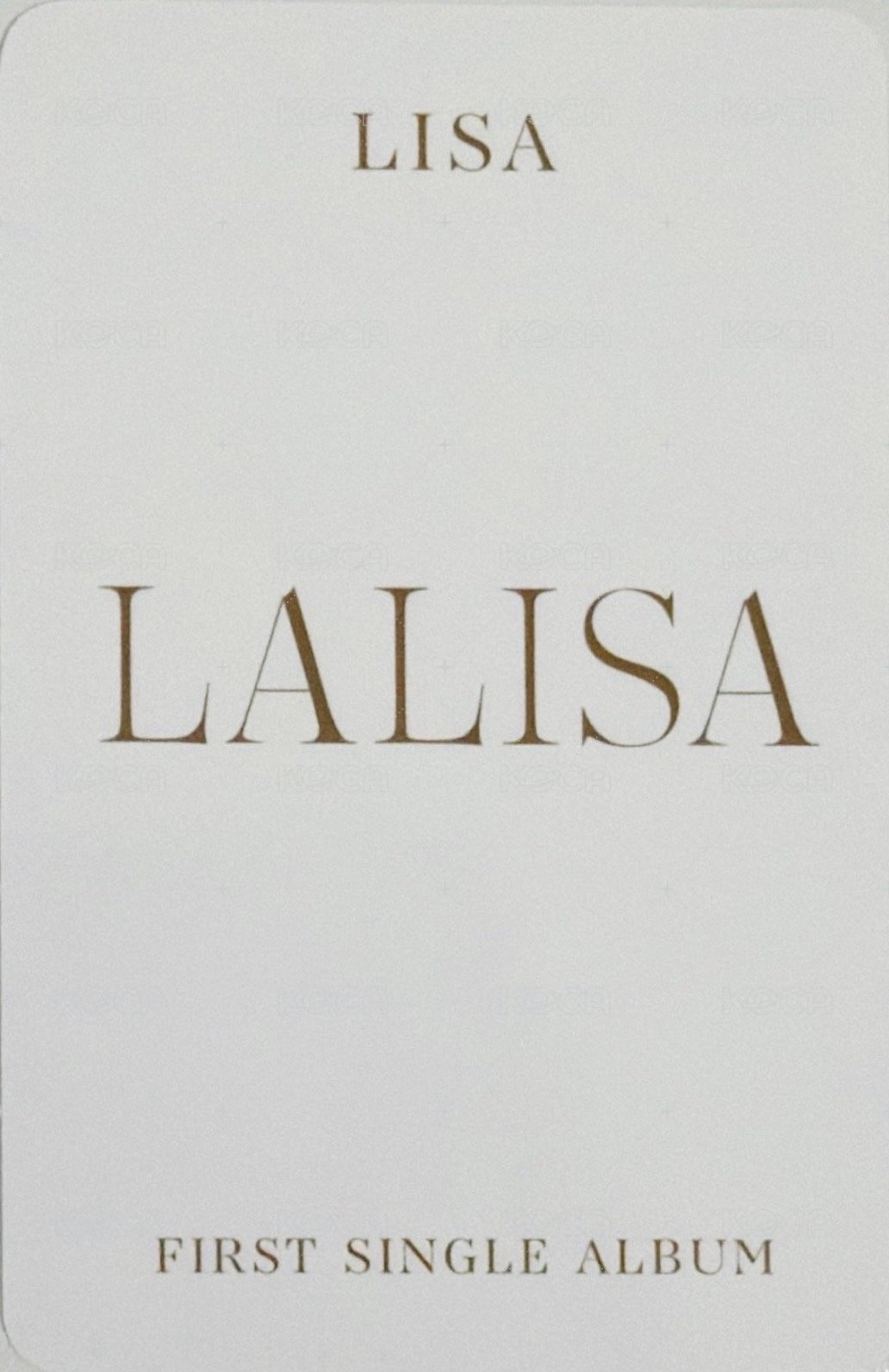 LALISA k4 簽售卡 油畫莎 背面