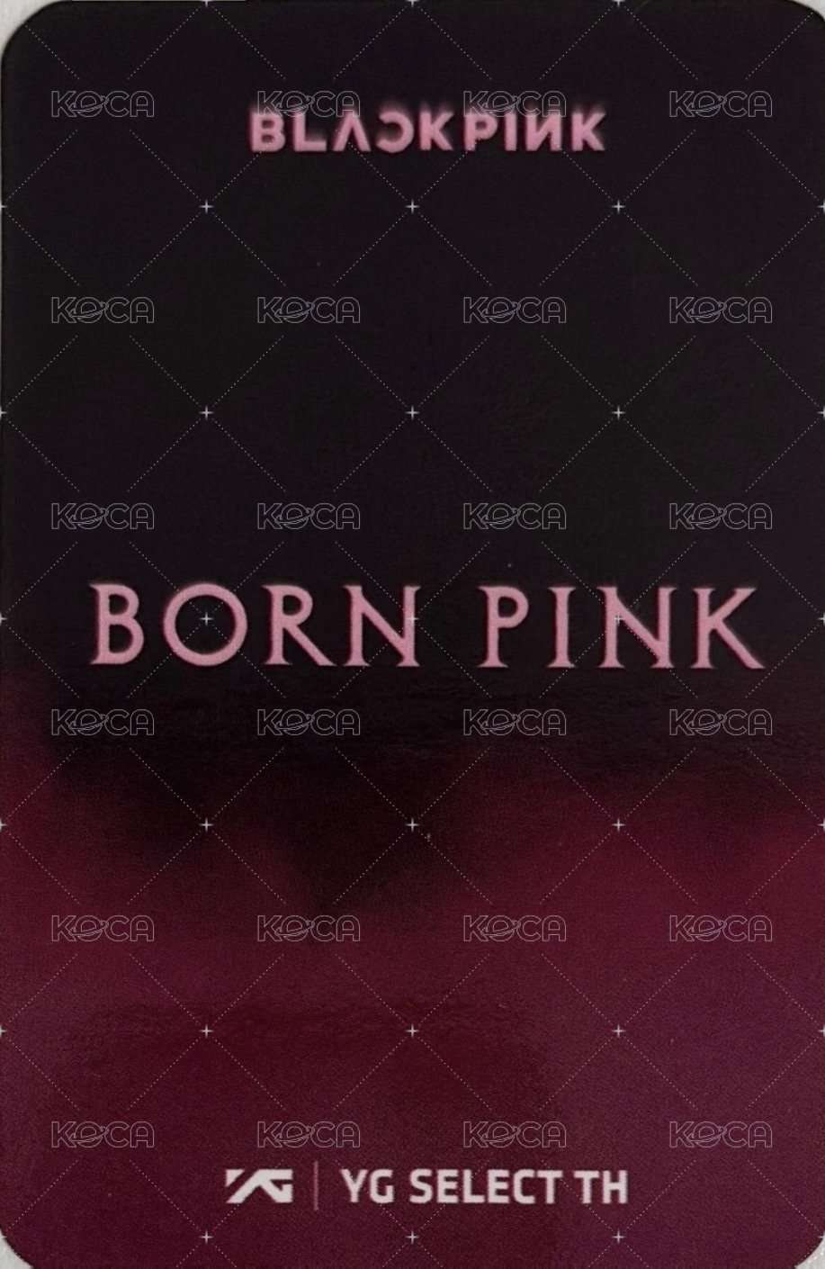 BORN PINK yg TH 特典卡  背面