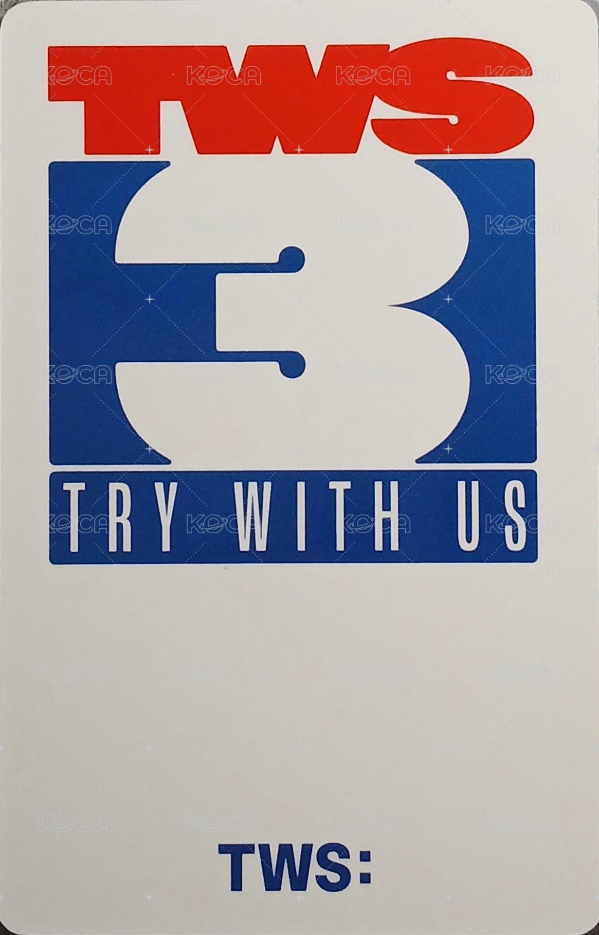 TRY WITH US yzy 1.0 簽售卡  背面