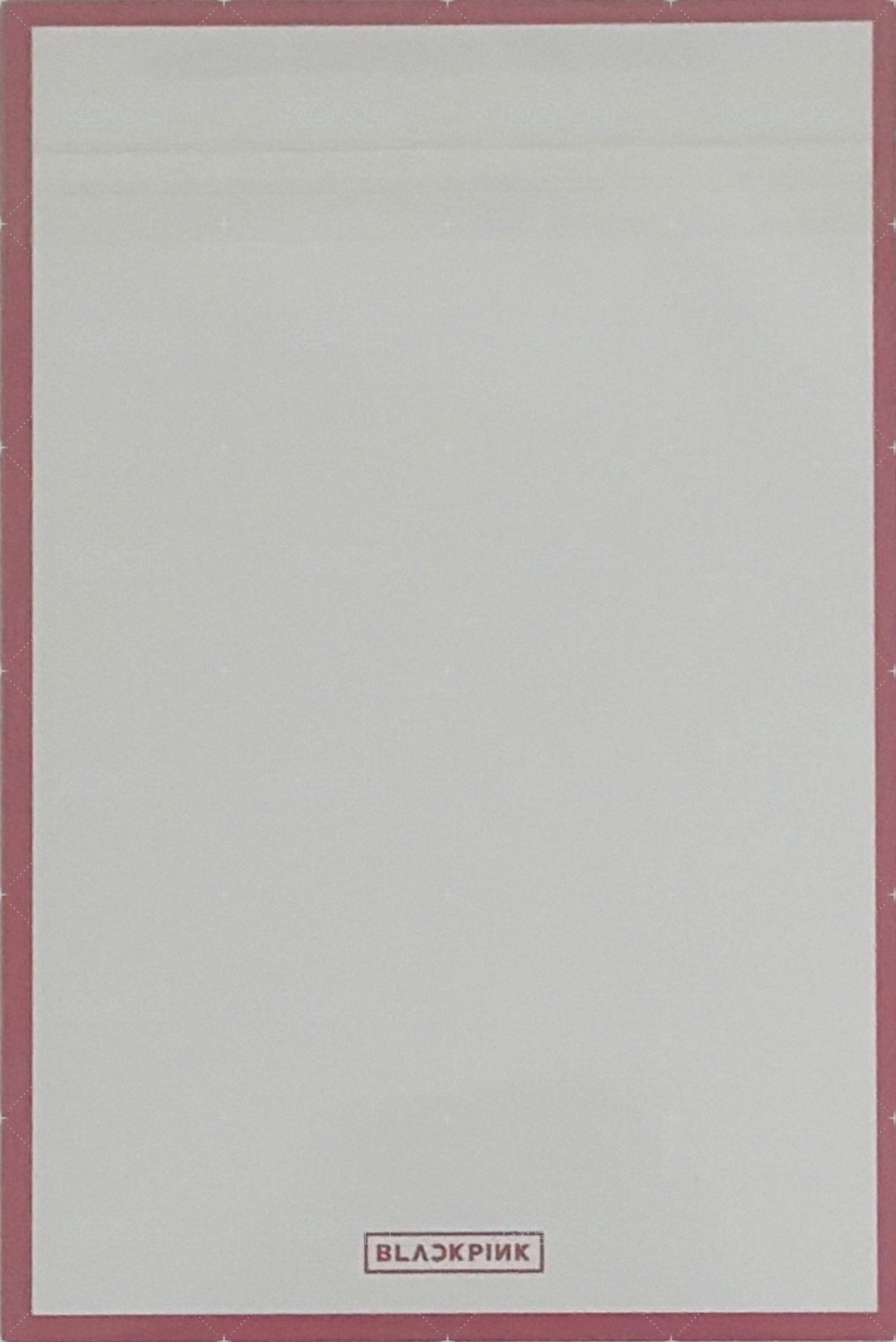 Square One 出道 明信片 粉版 背面