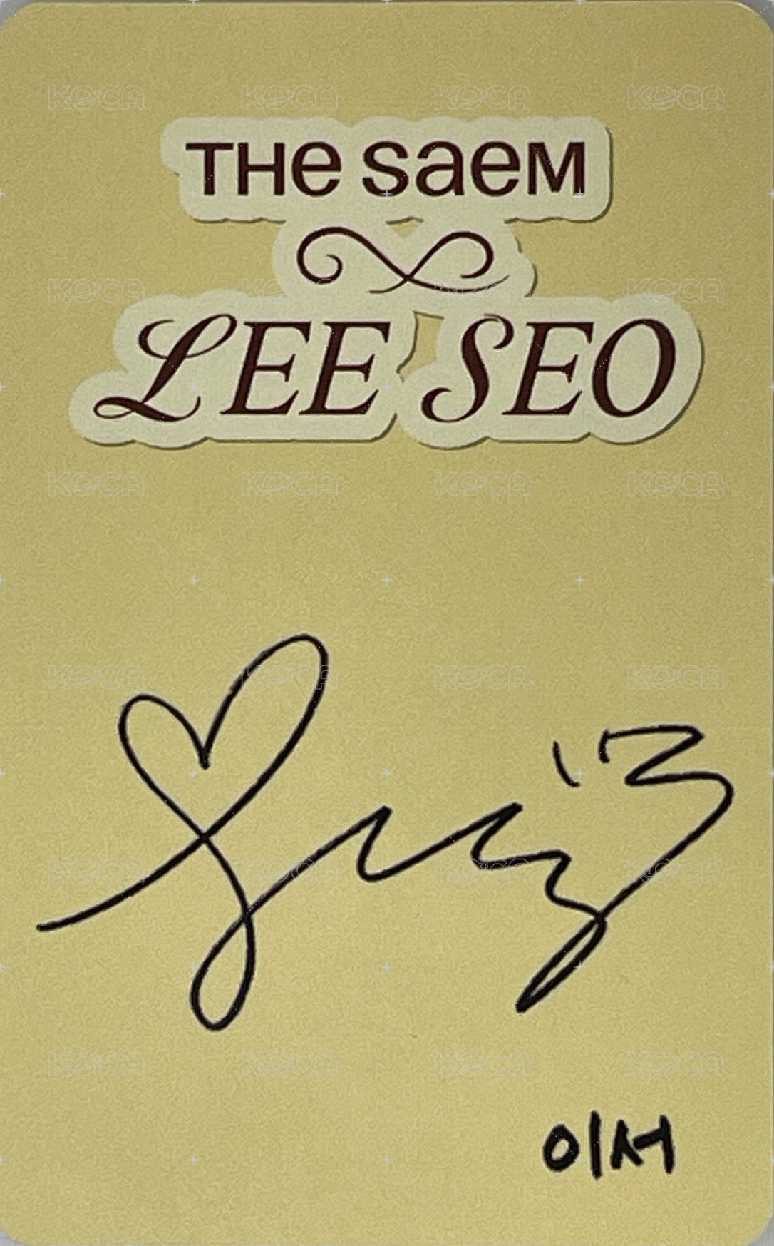 LEESEO x THE SAEM 代言卡 1.0 背面