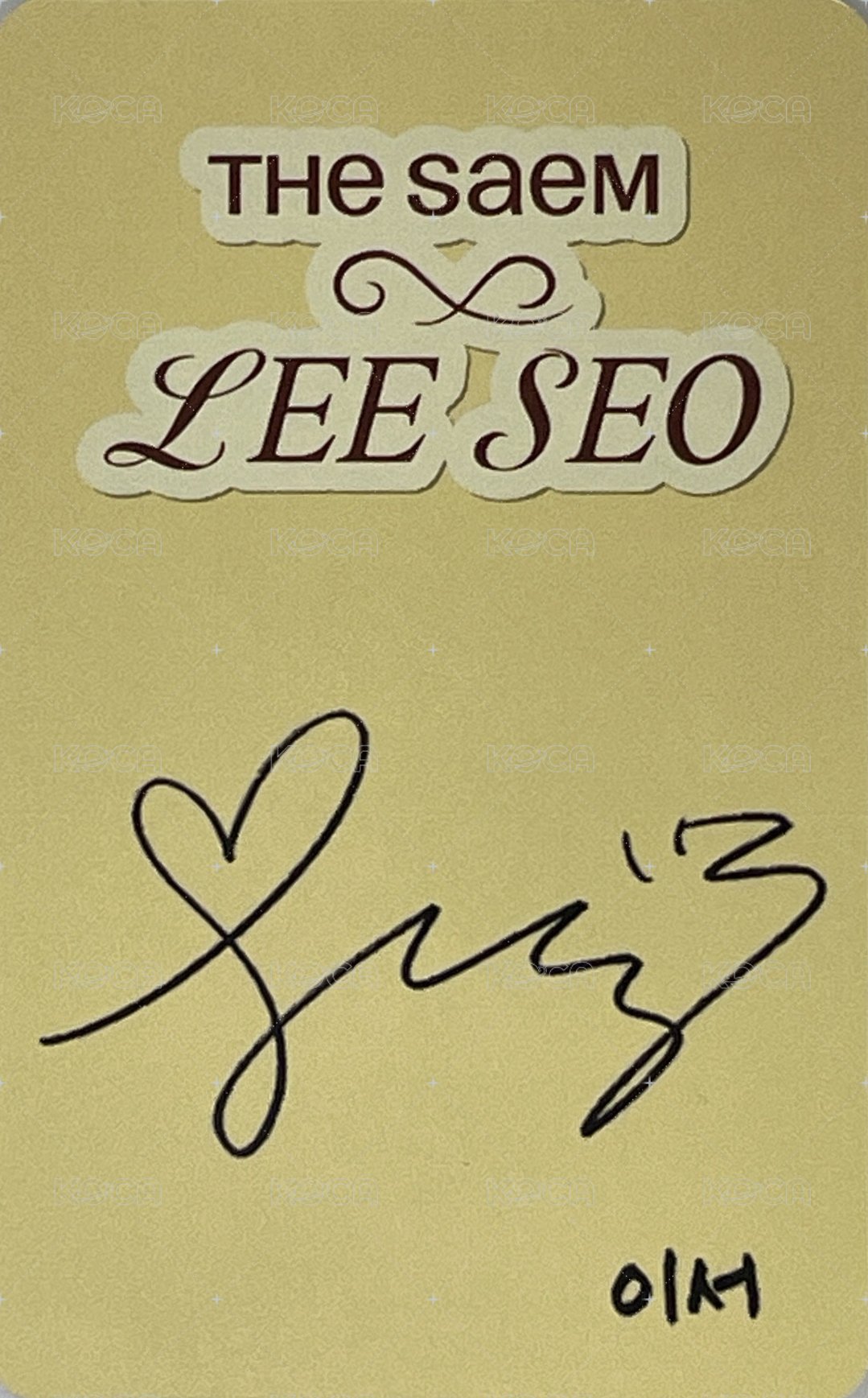LEESEO x THE SAEM 代言卡 1.0 背面