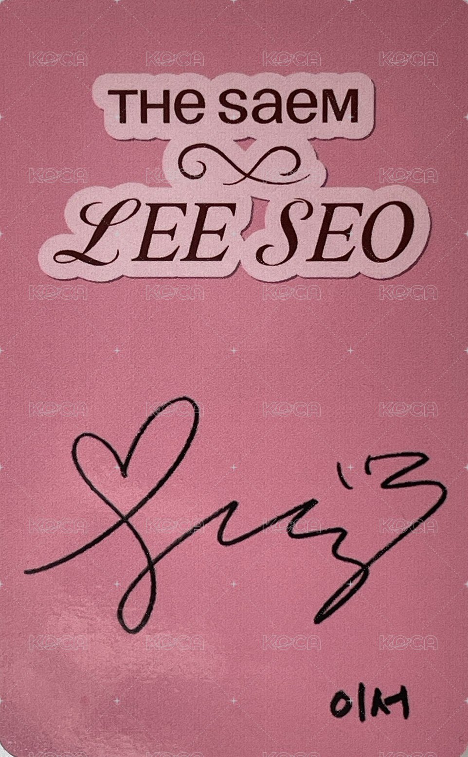 LEESEO x THE SAEM 代言卡 1.0 背面