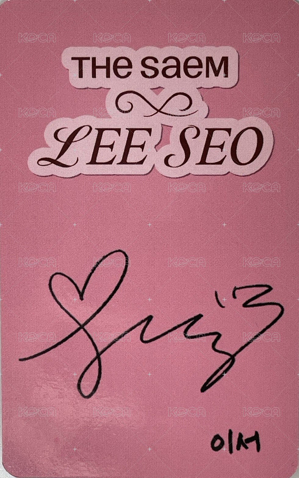 LEESEO x THE SAEM 代言卡 1.0 背面