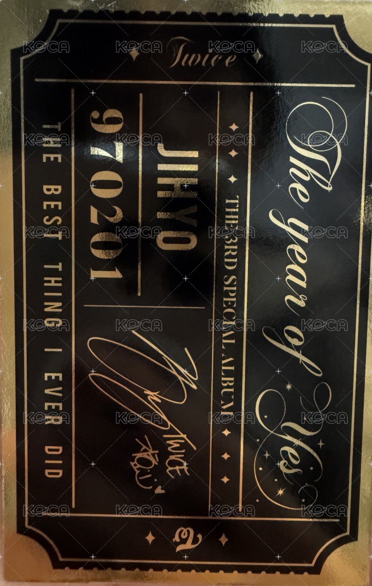 The year of yes 專輯卡  背面