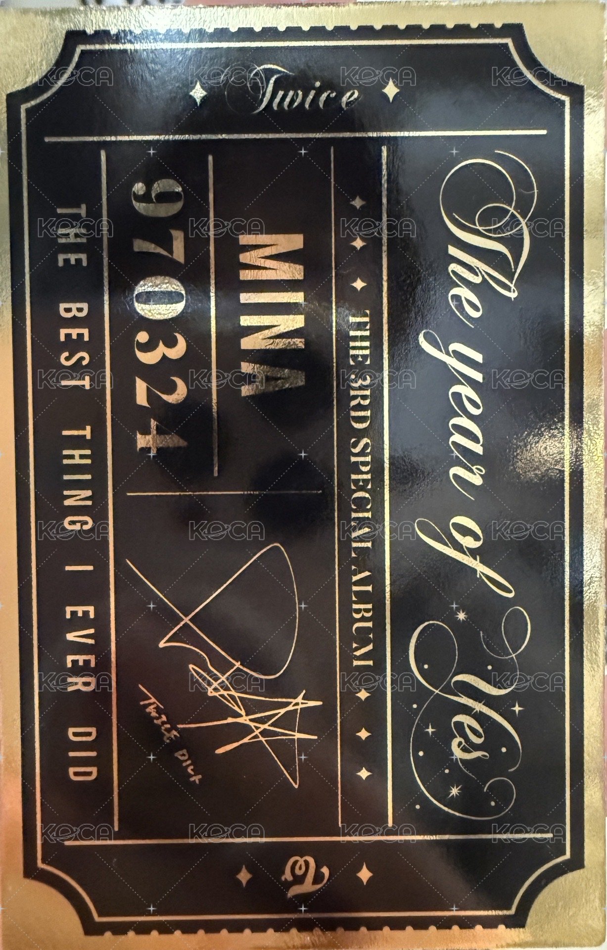 特三 專輯卡  背面