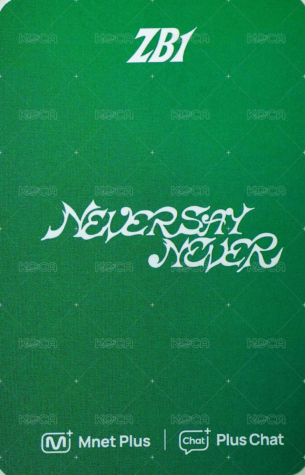 正規一 Plus Chat 幸運卡 信件 ver. 背面