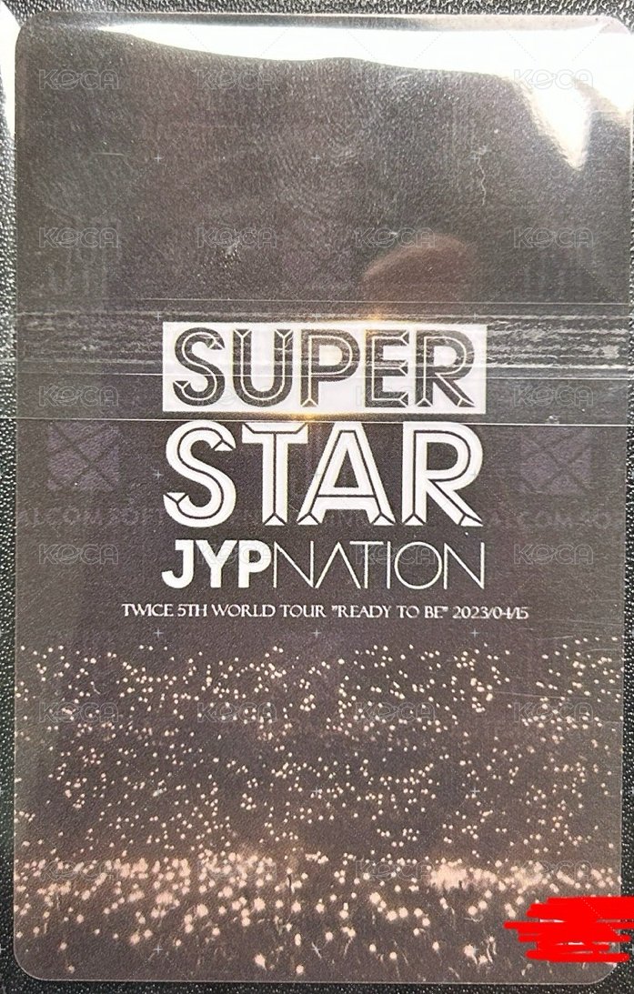 SUPERSTAR jyp 遊戲卡 五巡遊戲卡 背面