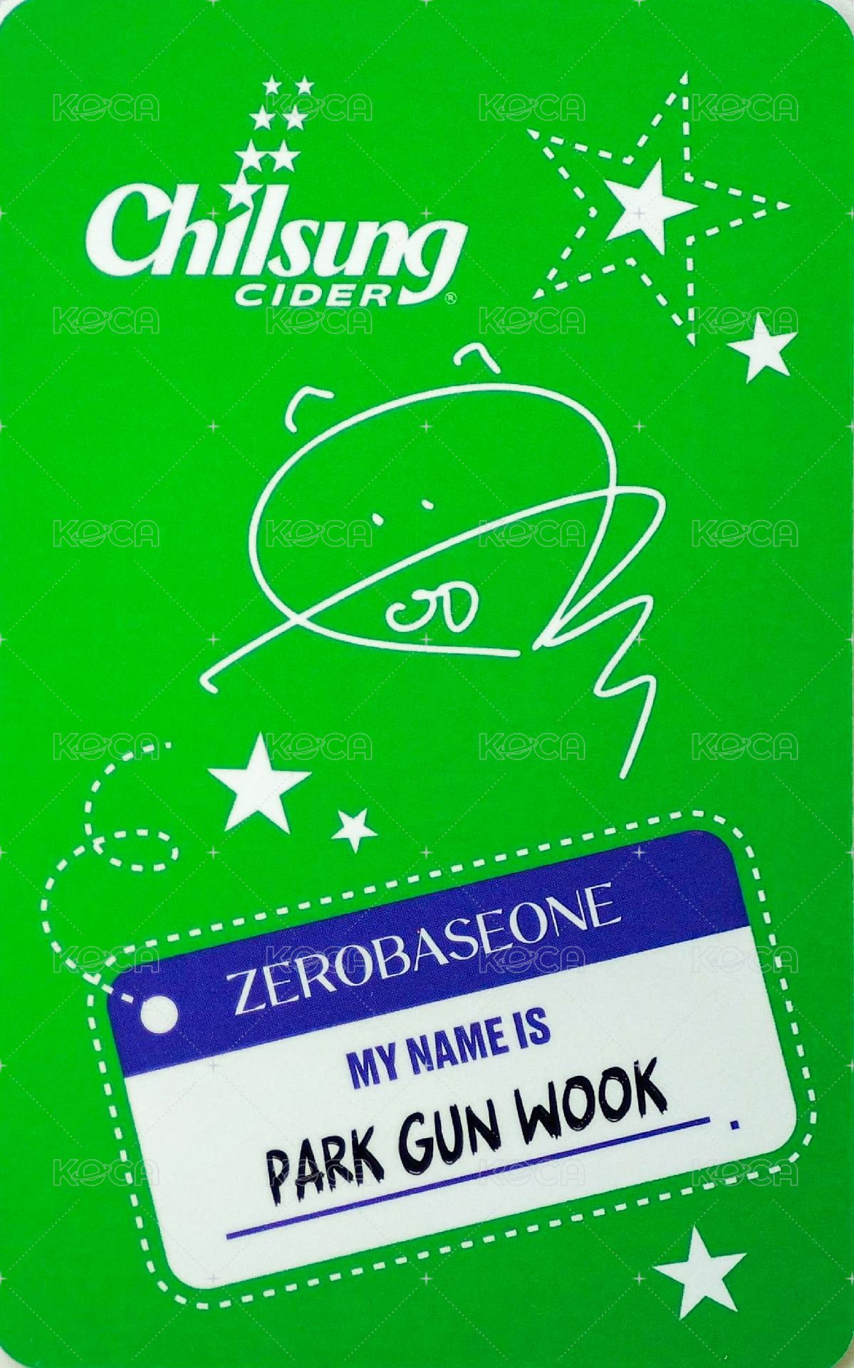 Chilsung 代言卡 汽水卡 背面
