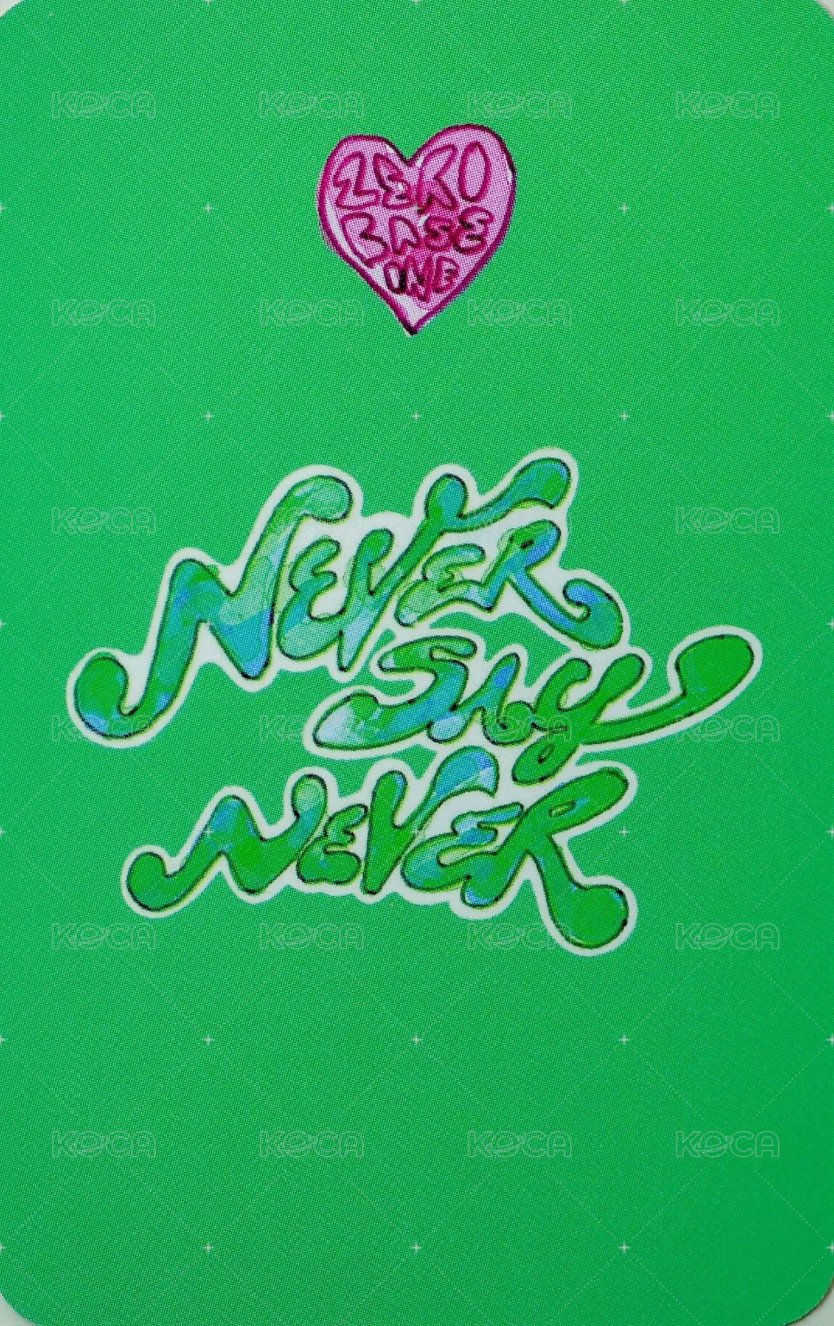 正規一 mk 簽售卡 花 ver. 背面