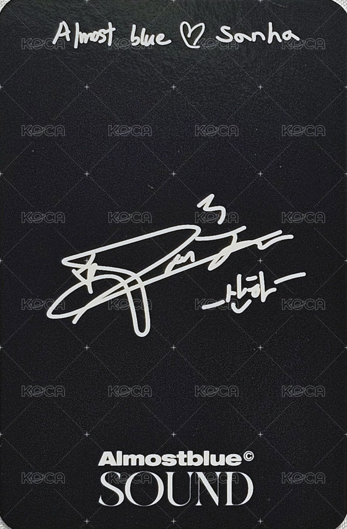 代言 代言卡 Almostblue 背面