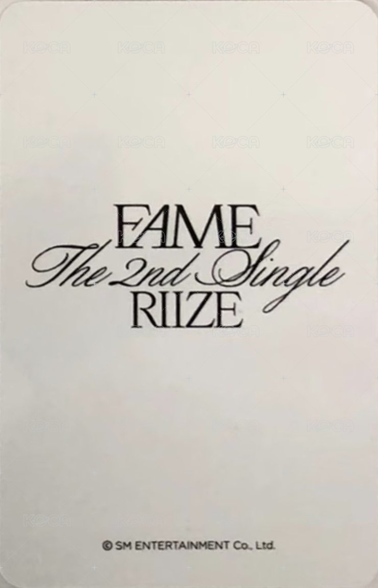 FAME ms 特典卡  背面