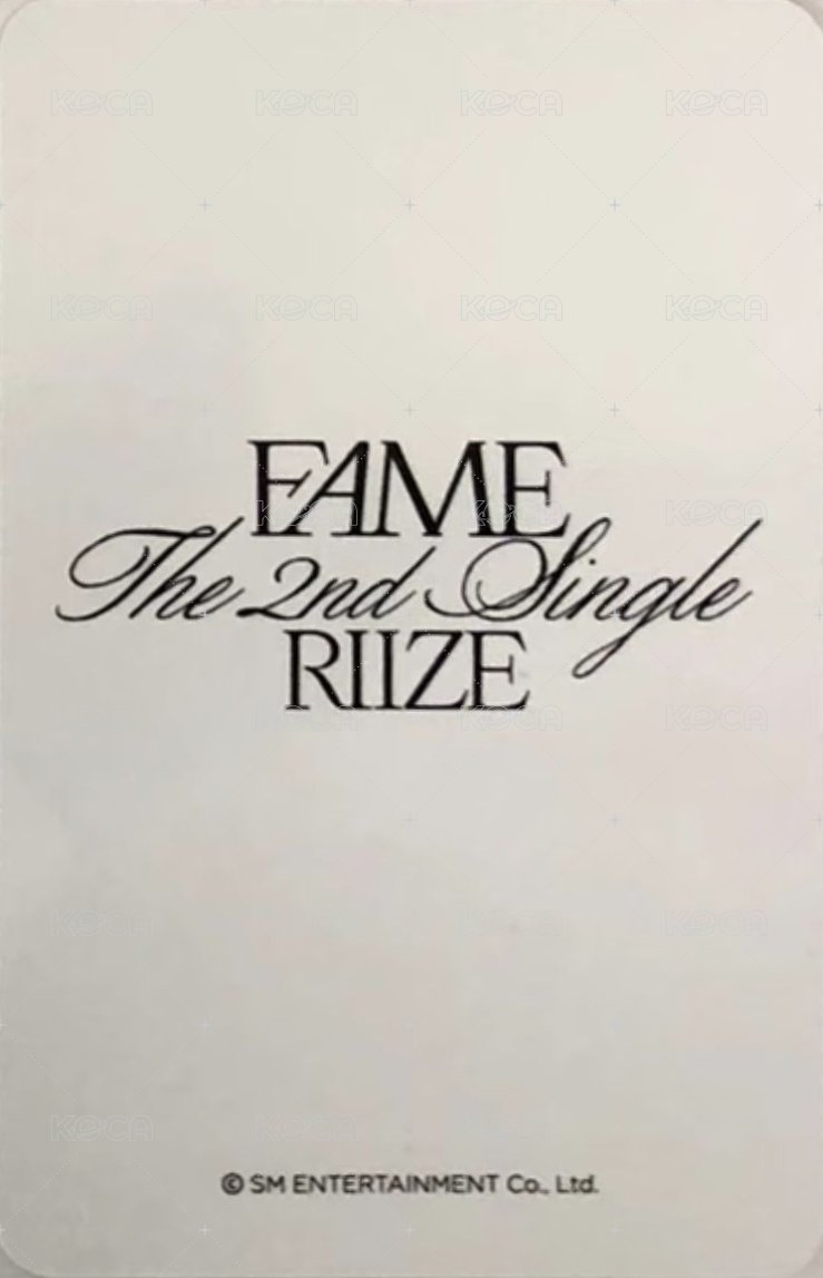 FAME ms 特典卡  背面