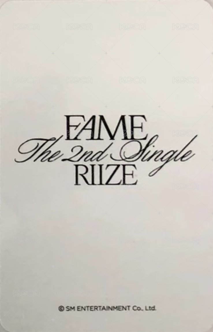 FAME ms 特典卡  背面