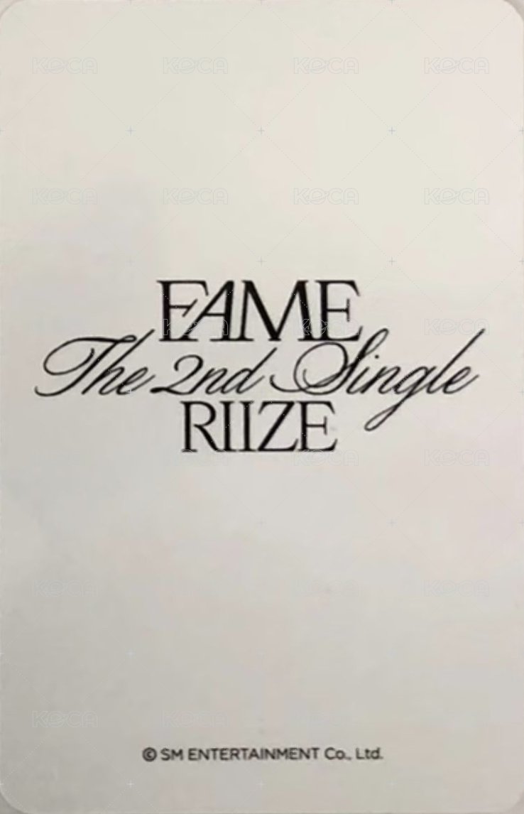 FAME ms 特典卡  背面