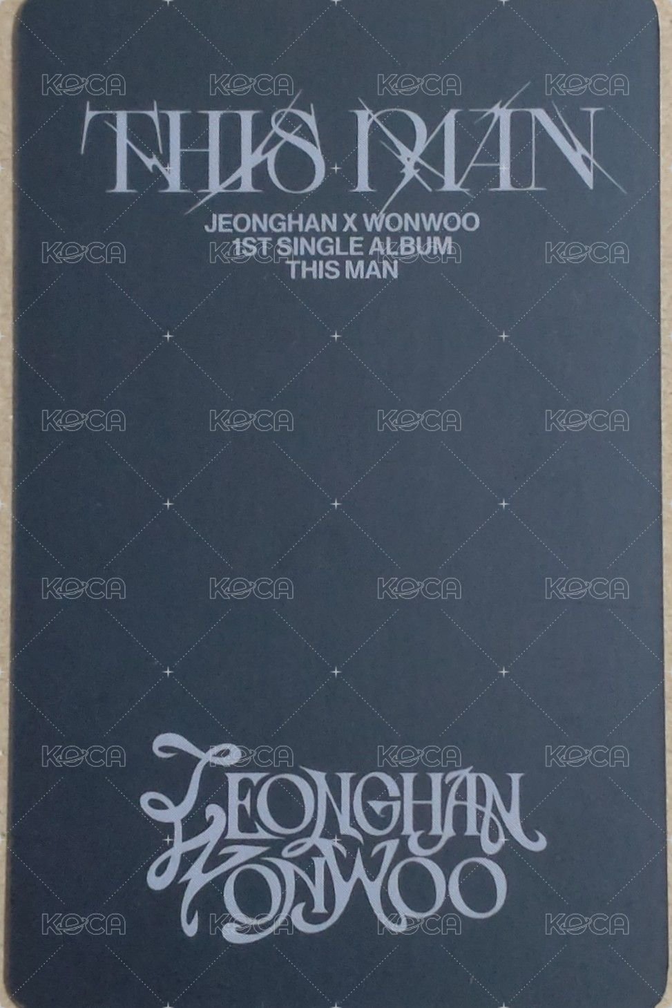 THIS MAN 日咖 抽選卡  背面