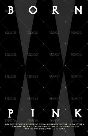 BORN PINK 專輯卡 Digipack A ver.托臉肉 背面