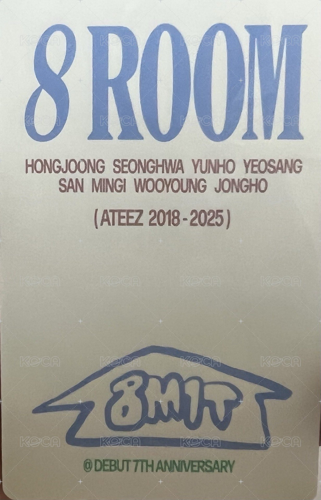 8ROOM 周邊卡 PAJAMAS & SLEEP MASK 背面