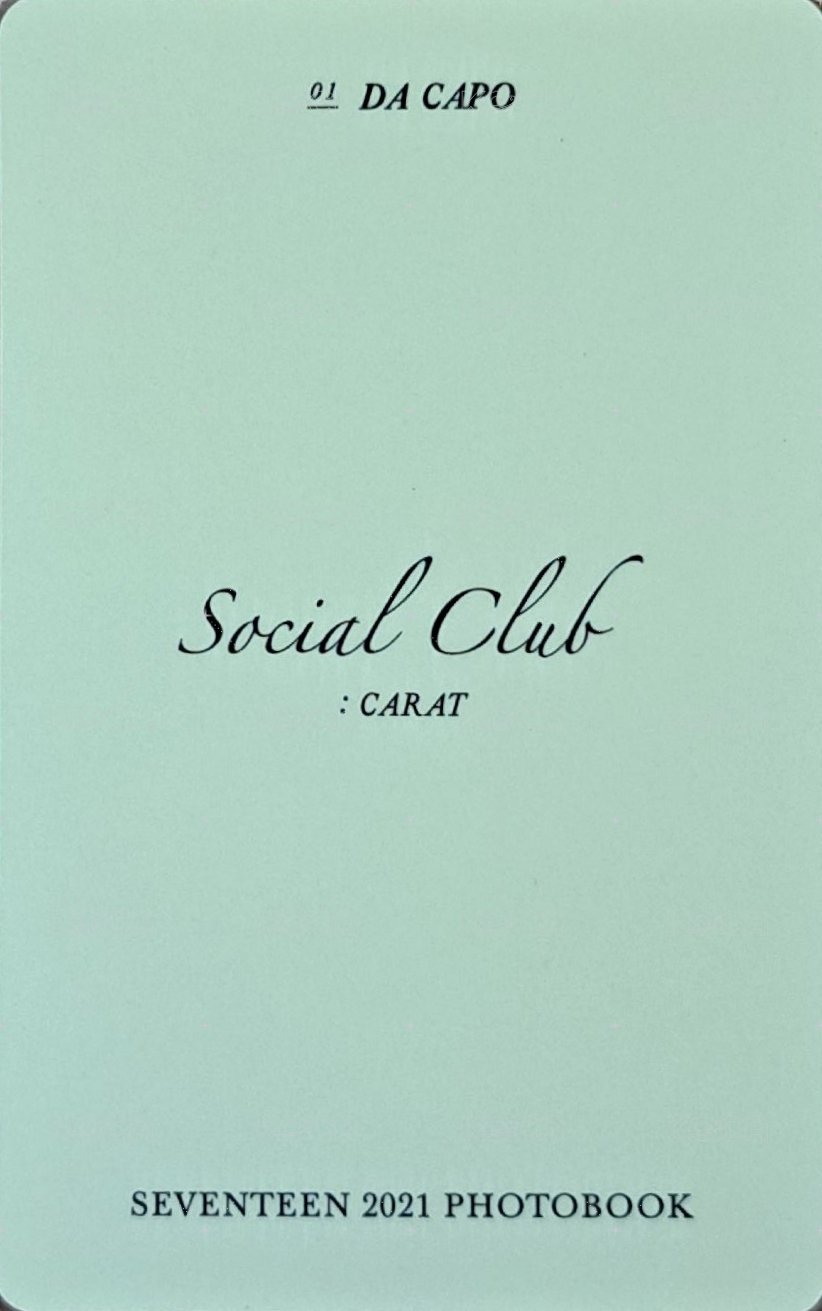 SOCIAL CLUB 周邊卡 DA CAPO ver. 背面