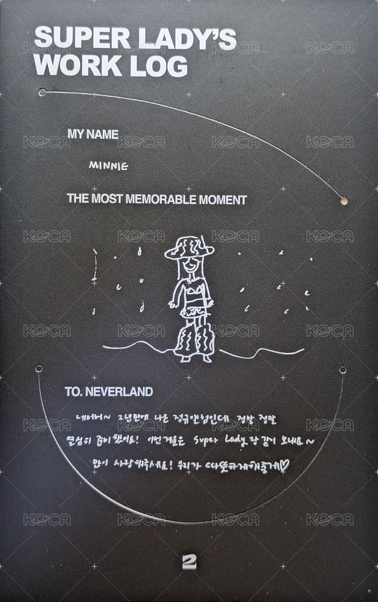 正規二 專輯卡 留言透卡組 ver. 0 背面