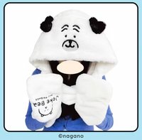 連帽圍巾手套三合一