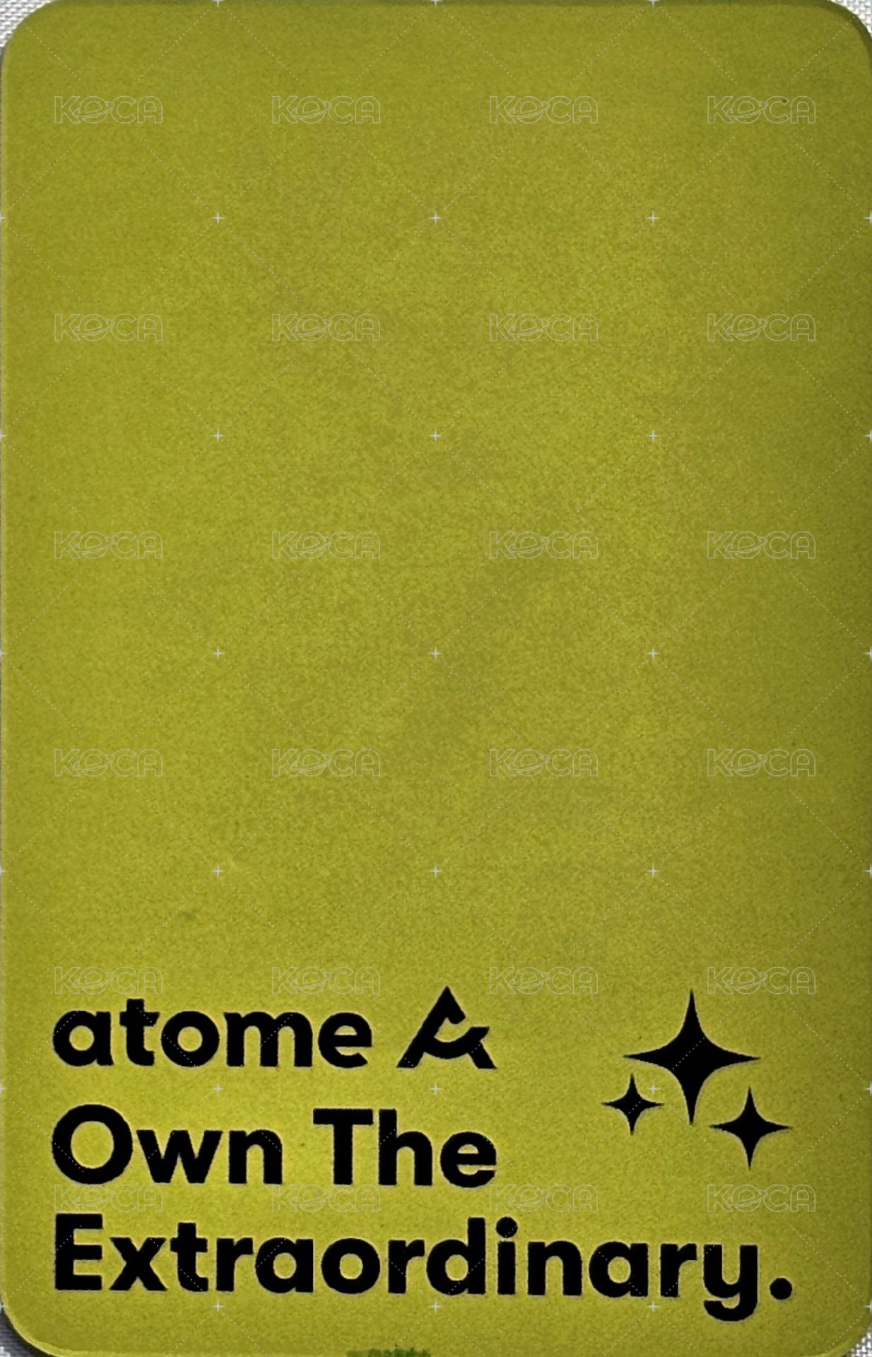 代言 代言卡 Atome 背面