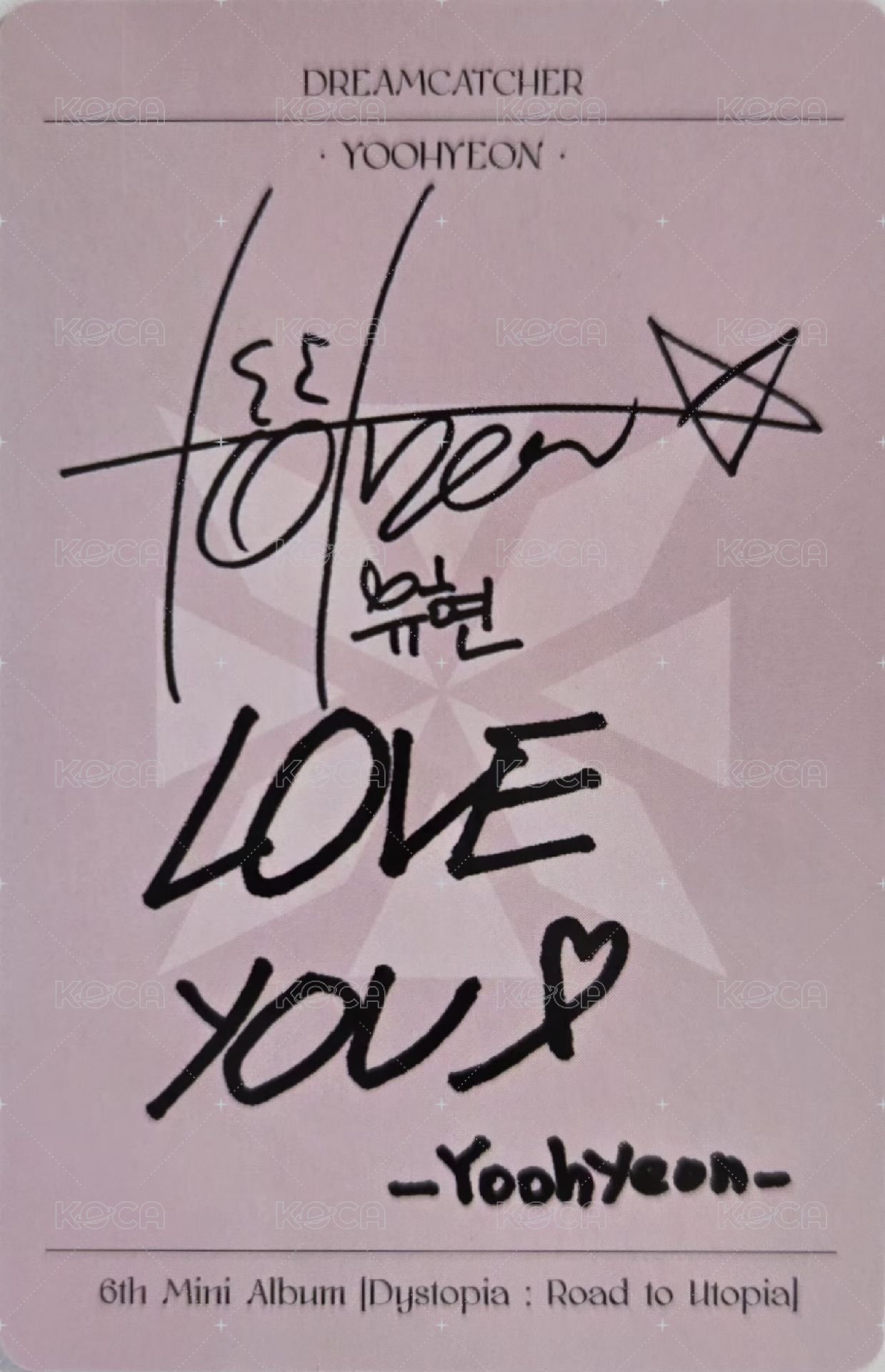 迷你六輯 專輯卡  背面