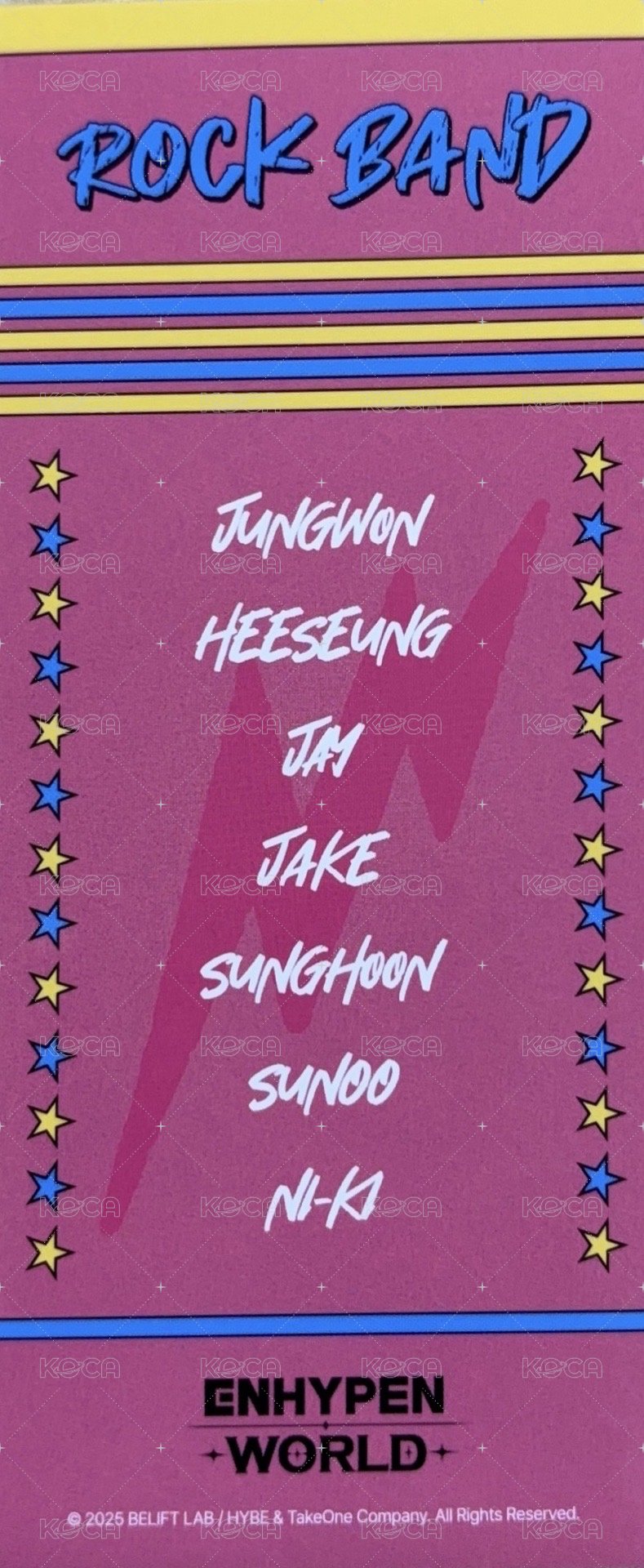 搖滾主題 書籤  背面